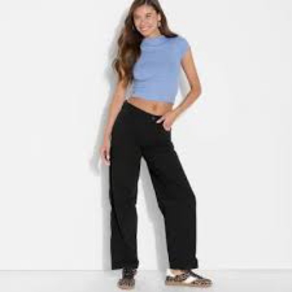 Wild Fable Low Rise Carpenter Pants, Women, 4-12, Black